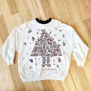 Vintage Nutcracker "Can You Find Rudolph" Christmas Sweatshirt Women's Size 20 W